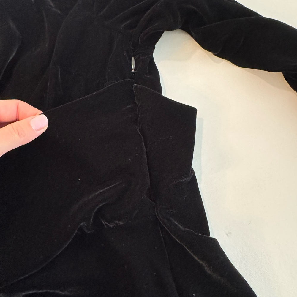 Long sleeve Tucked Velvet Bias Maxi NWT - Picture 8 of 11